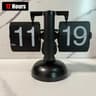 Retro Flip Page Clock  Automatic 12H 24H Mechanical Desk Clock For Home Bedroom Office Desktop Deco 6