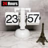 Retro Flip Page Clock  Automatic 12H 24H Mechanical Desk Clock For Home Bedroom Office Desktop Deco 9