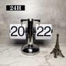 Retro Flip Page Clock  Automatic 12H 24H Mechanical Desk Clock For Home Bedroom Office Desktop Deco 11