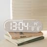 Nordic Wood Look Digital Wall Clock  Silent Desktop Alarm Clock With Temperature Date Week  Adjusta 8
