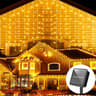 Solar Icicle String Lights  96160 LED Waterproof Outdoor Curtain Fairy Lights With 8 Modes For Chri 6