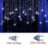 Snowflake LED Christmas Curtain Lights  8Mode Waterproof Icicle Fairy Lights For Windows Indoor  Ou 6