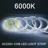220V COB LED Strip Light  240 LEDsm High Bright Flexible Tape RA95 Warm White Indoor Linear Lightin 8