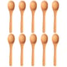 Small Bamboo Wooden Spoon  Tiny Ellipse Serving Spoon For Coffee Tea Sugar Spices Seasoning Oil  Co 6