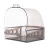 Transparent Bird Bath Box  EasyClean SlideOut Tray And SplashReducing Edges For Comfortable Small P 6