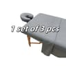 Microfiber Massage Table Sheets  3pcs Set With Flat Sheet Fitted Sheet And Face Cradle Cover For Sa 7