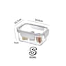 Clear Refrigerator Storage Boxes  Sealed PET Food Containers In 3 Sizes For Neat Fruit Vegetables A 9