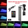 Car RGB Interior Lights  LED Footwell Strips With Music Mode Brightness Control  USB Or 12V Plug Fo 16