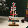 Wooden Christmas Tabletop Ornament  Santa Claus  Snowman Design For Festive Home Displays TreeTheme 7