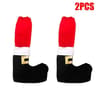 Christmas Chair Leg Cover  Embroidered Velvet Table Foot Socks In Red  Black For Festive Dining Roo 7