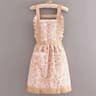Japanese Style Apron  Soft Polyester Lace Kitchen Dress With Adjustable Straps  Pocket For Baking H 8