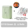 Mini Bluetooth Label Printer  D110 Inkless Pocket Sticker Maker With Auto Calibration For Home Stor