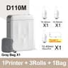 Mini Label Printer  D110M Bluetooth Inkless Sticker Maker With Auto Paper Rewind For Home Office  S