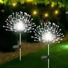 60LED Solar Fireworks Lights  Outdoor Waterproof Garden Decor 8 Modes  Remote Control 15