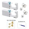 2PCS Disposable Ear Piercing Kit  Builtin Stud Guns  Bonus Cubic Zirconia Earrings  Safe  Easy Home