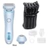 2in1 Electric Ladies Shaver  Bikini Trimmer  Waterproof IPX7 Hair Removal For Face Underarms Legs