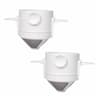 Folding Stainless Steel Coffee Dripper Filter Set With Ear Hook For Hand Pour Over Brewing 8