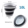 Portable Folding Bucket Silicone Foldable Basin For Camping Outdoor Washing And Car Cleaning 5L 10L 14