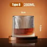 Rotating Whisky Glass With Bamboo Coaster  Spinning Cocktail Glass For Whiskey Scotch Bourbon Wine 10