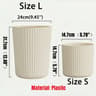 Striped Circular Plastic Flower Pot For Indoor And Outdoor Decoration 5