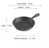 6 Inch Cast Iron Skillet  Nonstick Frying Pan With Drip Spouts For Indoor Outdoor And Camping Cooki 6