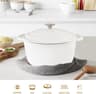 Enameled Cast Iron Dutch Oven Pot With Lid For Cooking And Bread Baking 11