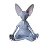 Whimsical Sphynx Buddha Cat Figurine  Meditation Yoga Happy Cat Sculpture For Home  Garden Decor 6