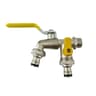 2in1 Double Valve Outdoor Garden Faucet  AntiFreeze Water Tap With Dual Outlets For Garden Hoses Pa 15
