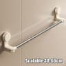 Retractable Suction Cup Towel Bar  3060cm  50100cm Adjustable NonPerforated WallMounted Single Rod  12