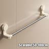 Retractable Suction Cup Towel Bar  3060cm  50100cm Adjustable NonPerforated WallMounted Single Rod  13