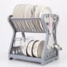 DoubleLayer Kitchen Dish Rack  Multifunctional Drain Bowl Tray  Storage Organizer For Drying Plates 7