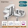 Gray Bathroom Shower Mixer Faucet Set 10