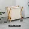 Foldable Wood Frame Laundry Storage Basket 9