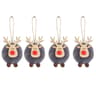 Felt Christmas Elk Tree Ornament Set 6