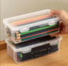 Transparent Plastic Pencil Storage Box 136pcs Set 9