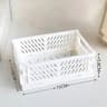 Collapsible Plastic Folding Storage Crate For Desktop  Home 11