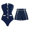 Womens High Waist Bikini And Shorts Swimwear Summer TwoPiece Set 11