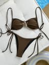 Womens Metal Starfish Bikini Set TieSide 2Piece Swimsuit 7