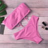 2024 High Waist Strapless Bikini Set Women Sexy Swimwear 3