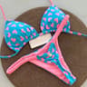 Womens Split Print GString Bikini Set Sexy Beach Swimwear 10
