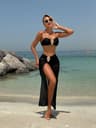 Vintage White Three Piece Push Up Bikini Set 26