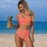 VigoBreviya Strapped High Waist Push Up Bikini Set 16