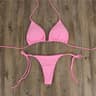 Pink High Leg Thong Bikini Set 8