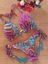 Floral Print Push Up String Bikini Set 0