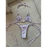Luxury Pearl Halter Micro Brazilian Bikini Set 10