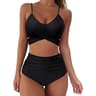 High Waisted Cross Front Bikini Set For Women 22