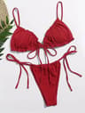 Striped Push Up Bandage Bikini Set 9