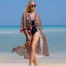 Boho Printed Long Kimono Beach Cover Up 1