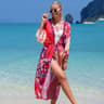 Boho Printed Long Kimono Beach Cover Up 15