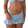 Lace Ruffle Mini Beach Cover Up Skirt 4